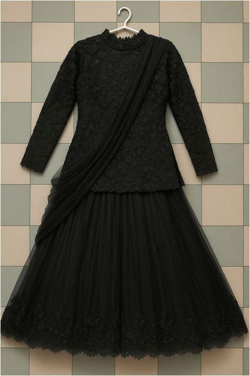 BlackChiffonMaxi, GoldenEmbroidery, EmbroideredMaxi, PakistaniFashion, EveningWear, PartyWear, WeddingOutfit, LuxuryPret, FormalWear, EthnicElegance, ChiffonDress, BlackAndGold, MaxiDress, DesiCouture, FashionPakistan, TraditionalStyle, LuxuryFashion, CoutureVibes, EmbroideredDress, DesiWear